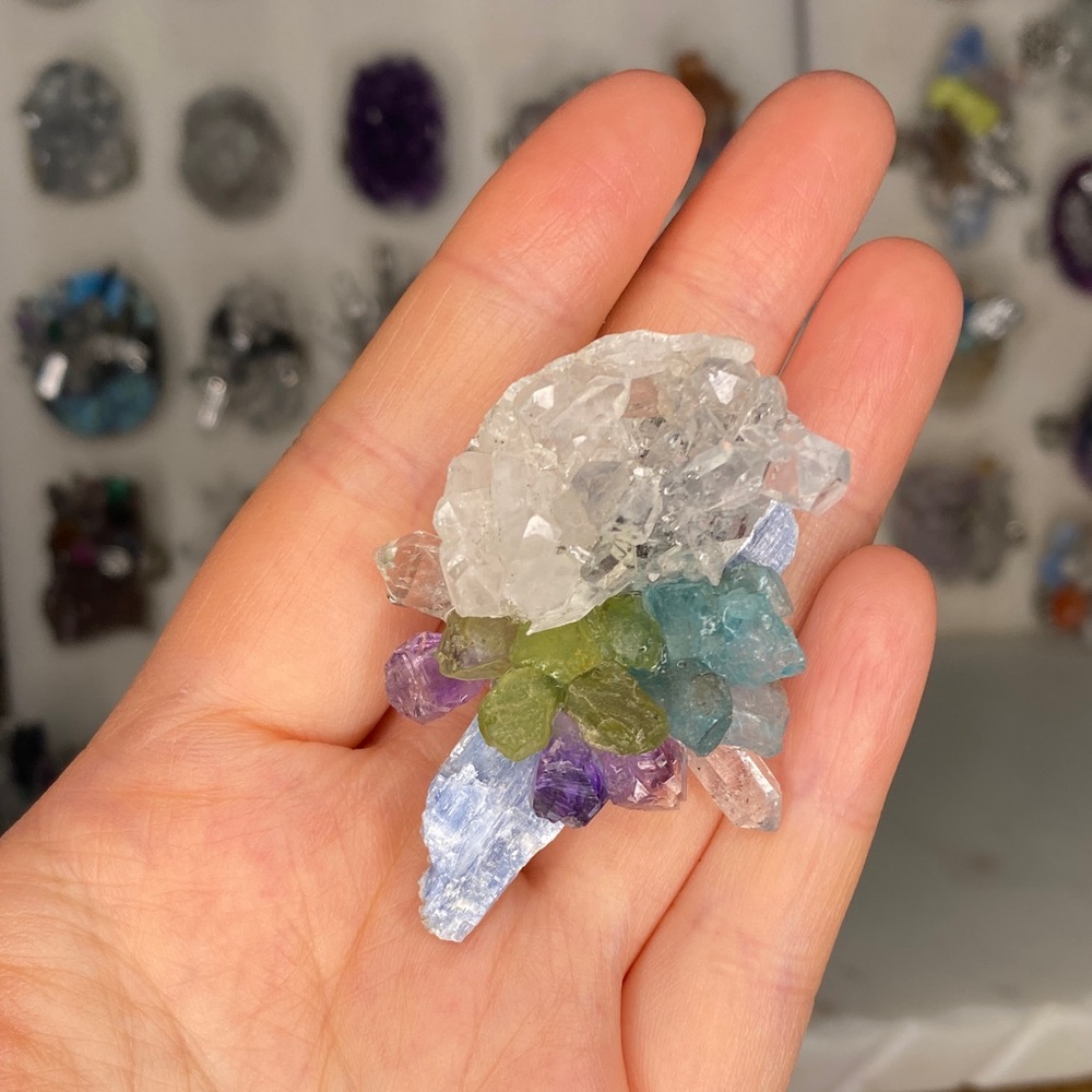 Multi-Color Crystal Cluster Statement Ring - Colo… - image 6